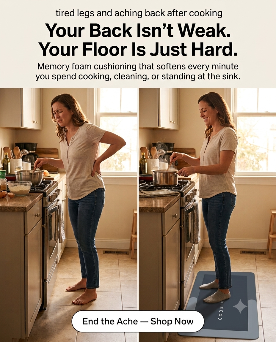 2 Piece Kitchen Mat, Waterproof Memory Foam Kitchen Rugs, Standing Desk Mat Floor Mat
