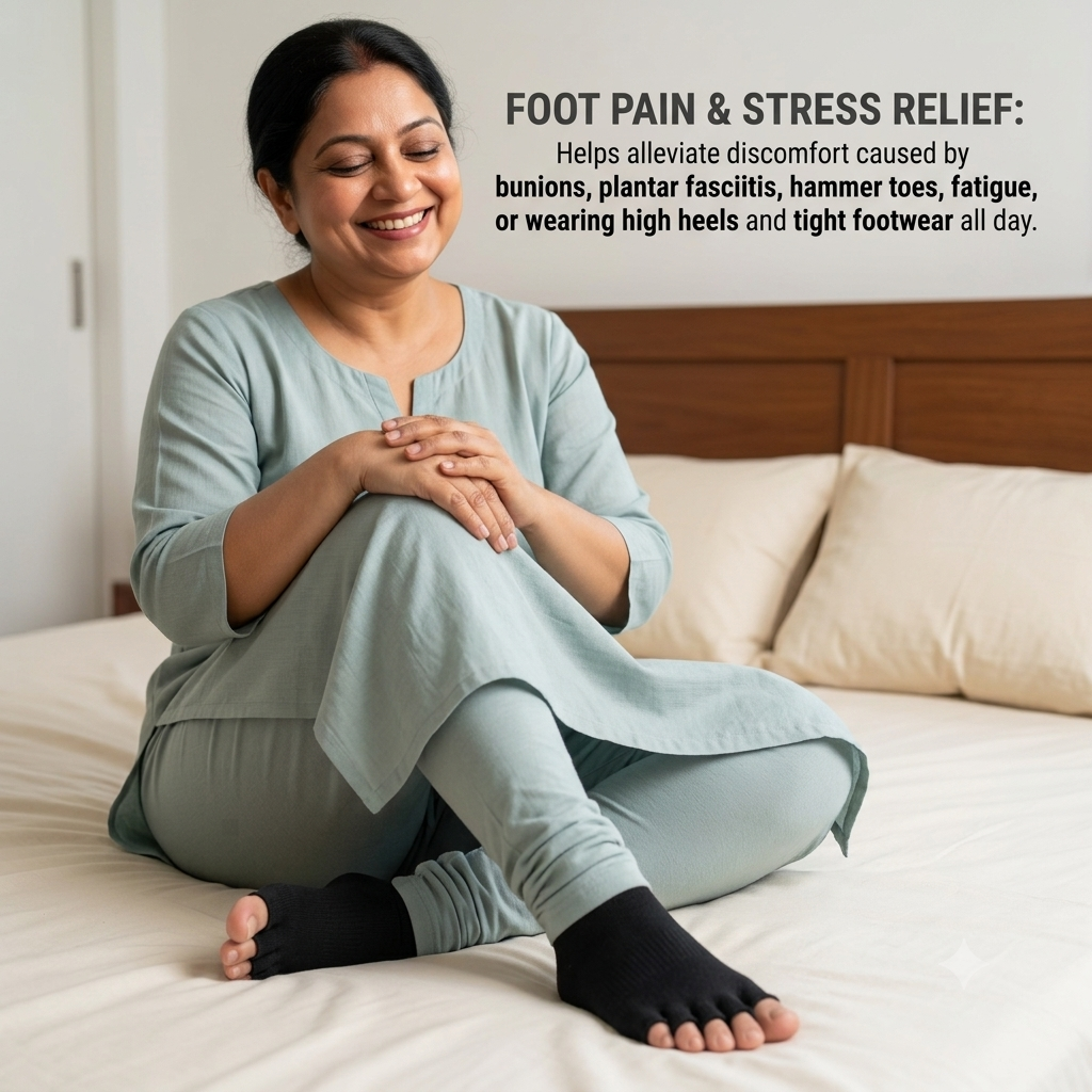 Premium Open-Toe Foot Alignment & Toe Separator Socks