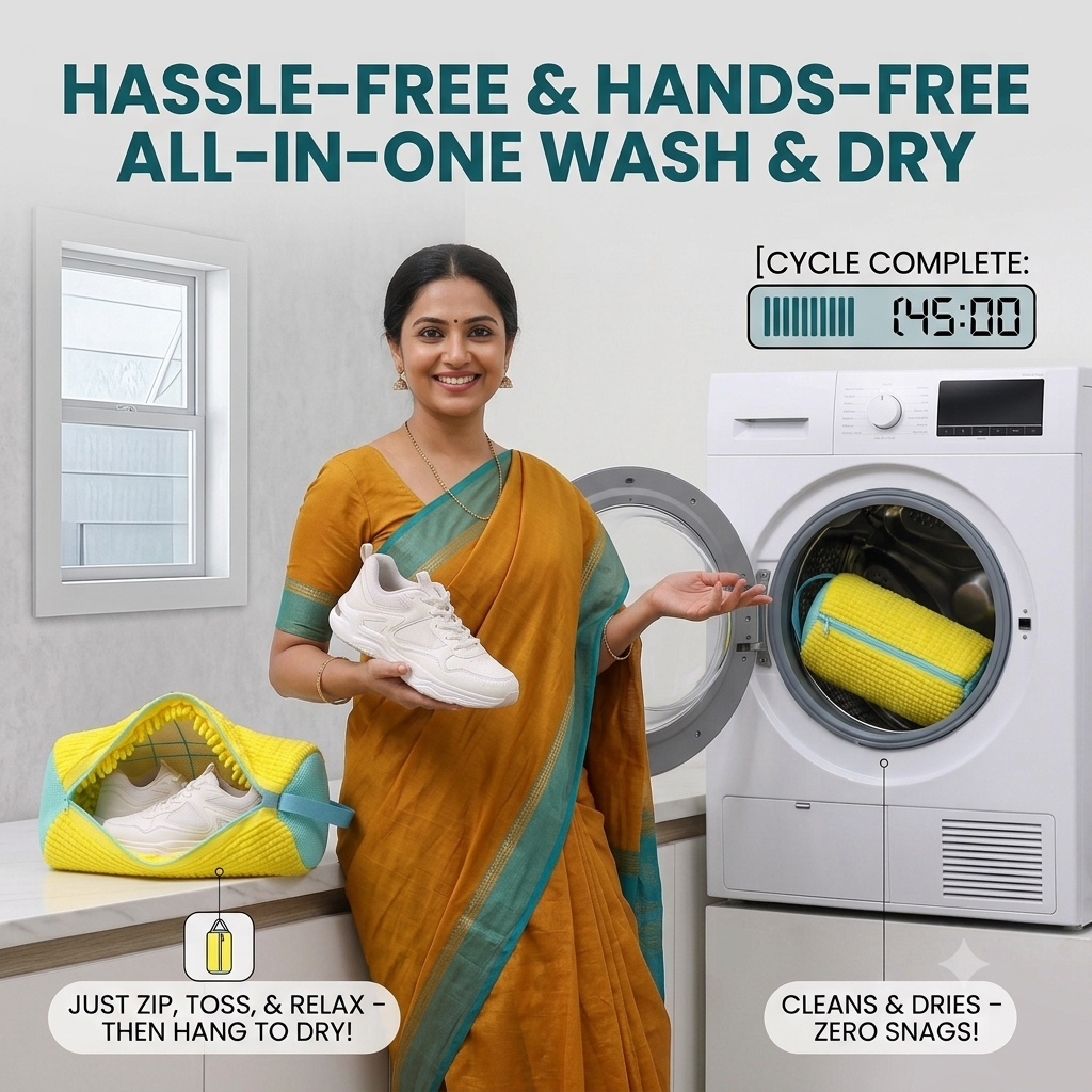 Premium Microfiber Shoe Washer Bag
