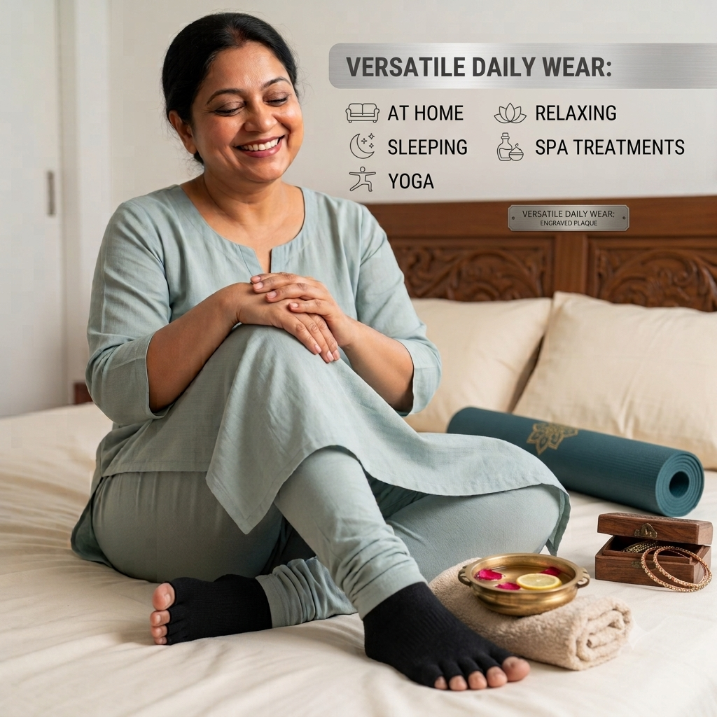 Premium Open-Toe Foot Alignment & Toe Separator Socks